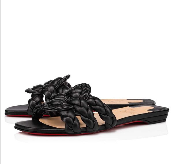 luxury summer marmela women's red bottom slippers round toe lady chunky heels comfort ballerinas outdoor beach slides eu35-43, Black
luxury summer marmela women's red bottom slippers round toe lady chunky heels comfort ballerinas outdoor beach slides eu35-43, Black