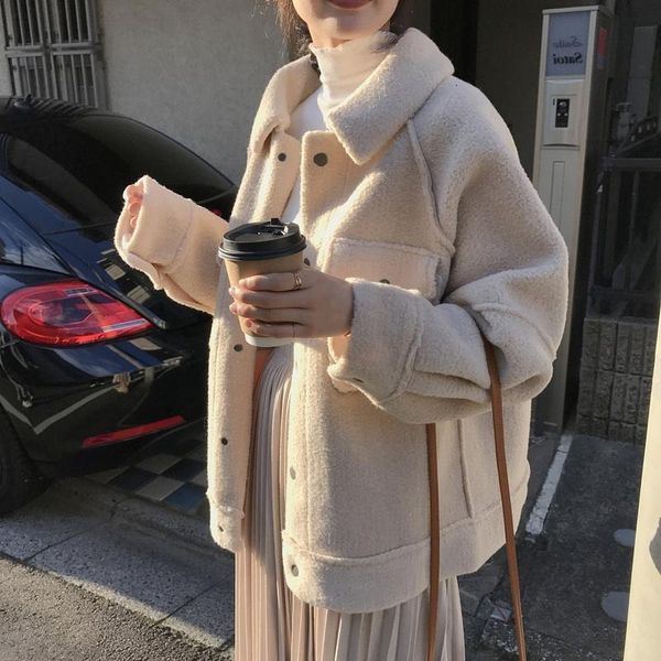 2021 new fashion winter leisure lamb wool jacket long sleeve ladies lapel keep warm coat girls outwear 29mp, Black;brown
2021 new fashion winter leisure lamb wool jacket long sleeve ladies lapel keep warm coat girls outwear 29mp, Black;brown