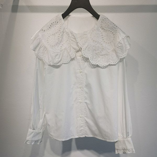 2021 women white hollow out shirt long sleeve embroidery early autumn new blouse ets9, Black
2021 women white hollow out shirt long sleeve embroidery early autumn new blouse ets9, Black