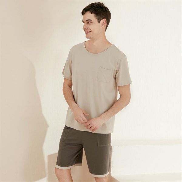 men's sleepwear for men simple set o-neck short sleeved pyjamas pjs male modal pijamas suit sell summer loose pajamas 2 pieces, Black;brown
men's sleepwear for men simple set o-neck short sleeved pyjamas pjs male modal pijamas suit sell summer loose pajamas 2 pieces, Black;brown