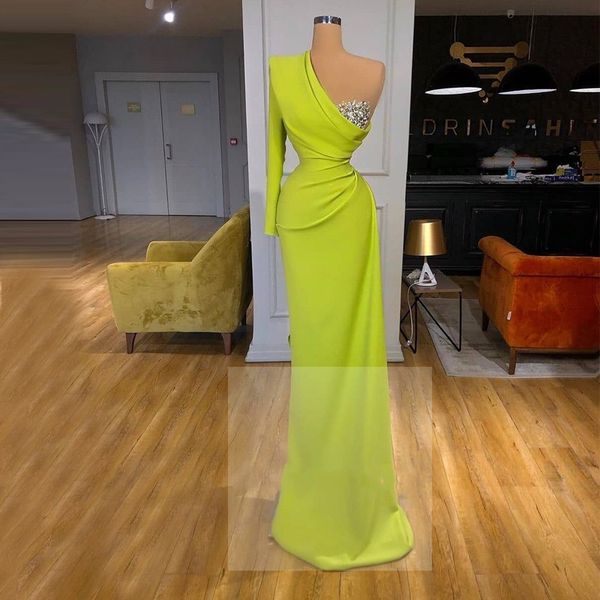 new long sleeve one shoulder green mermaid evening 2021 illusion neck beaded formal prom gowns vestido sirena largo e26u, Black;red
new long sleeve one shoulder green mermaid evening 2021 illusion neck beaded formal prom gowns vestido sirena largo e26u, Black;red
