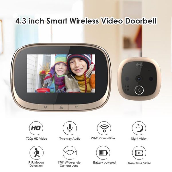 smart ip wifi doorbell video intercom digital camera doorbell eye peephole viewer ring for security surveillance
smart ip wifi doorbell video intercom digital camera doorbell eye peephole viewer ring for security surveillance
