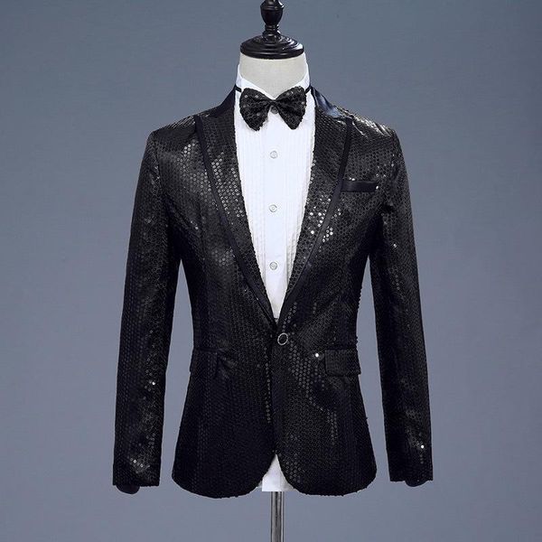 men's suits & blazers mens black sequin jacket men slim fit single button suit blazer with tie nightclub party prom stage singer costum, White;black
men's suits & blazers mens black sequin jacket men slim fit single button suit blazer with tie nightclub party prom stage singer costum, White;black