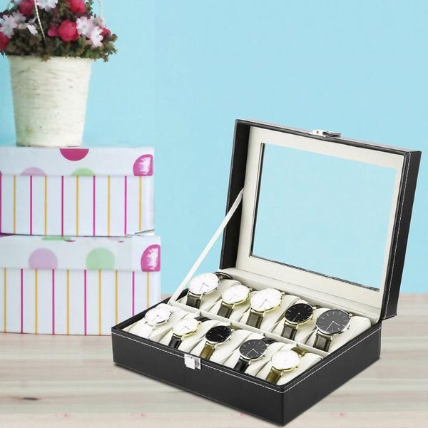 watch boxes & cases 10 grids wristwatch box holder pu leather watches display case rectangle jewelry storage jrdh889, Black;blue
watch boxes & cases 10 grids wristwatch box holder pu leather watches display case rectangle jewelry storage jrdh889, Black;blue