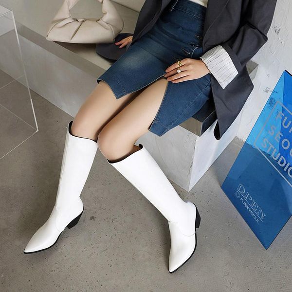 boots women's knee 2021 winter ladies leather high heel shoes plus size plush zapatos para mujer pointed toe luxury boot, Black
boots women's knee 2021 winter ladies leather high heel shoes plus size plush zapatos para mujer pointed toe luxury boot, Black