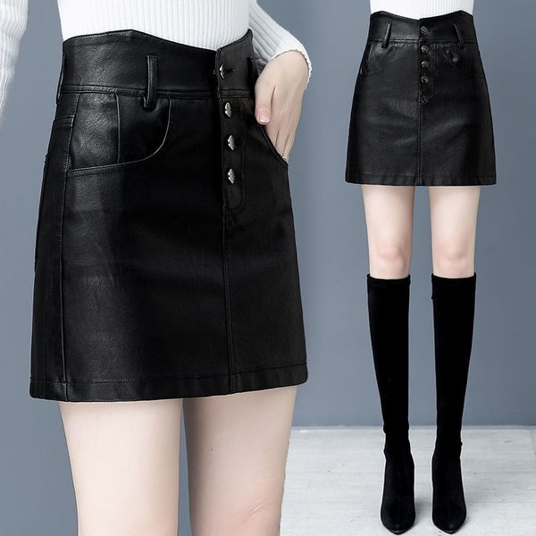 female genuine real sheep's leather single-breasted black skirt plus size 4xl y305 0b74
female genuine real sheep's leather single-breasted black skirt plus size 4xl y305 0b74