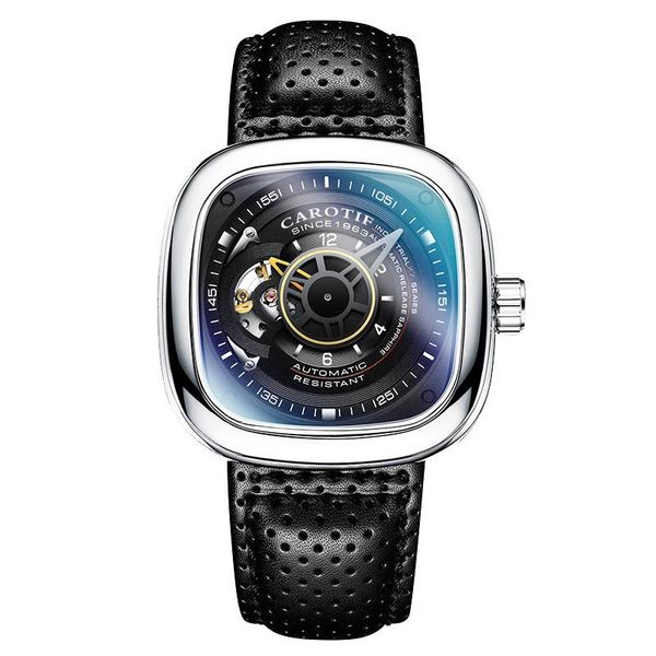 wristwatches fashion watch fully automatic mechanical men's watches hollow square large dial waterproof clock relogio masculino, Slivery;brown
wristwatches fashion watch fully automatic mechanical men's watches hollow square large dial waterproof clock relogio masculino, Slivery;brown