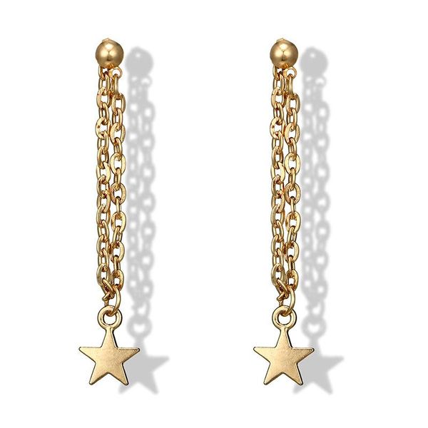 2021 new long star earrings gold chain link women alloy tassel dangle earrings fashion jewelry gift, Silver
2021 new long star earrings gold chain link women alloy tassel dangle earrings fashion jewelry gift, Silver