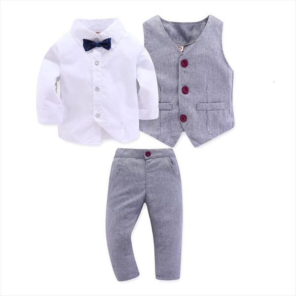 shirt set for kid boy outfit formal clothes gentleman grey vest long sleeved white pants
shirt set for kid boy outfit formal clothes gentleman grey vest long sleeved white pants