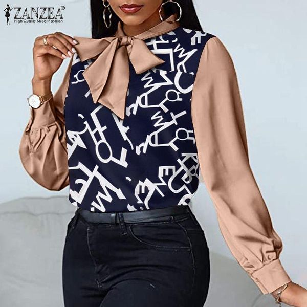 women's blouses & shirts print long puff sleeve shirt 2022 women slim clothing autumn scarf patchwork chemise fashion retro bow o nec, White
women's blouses & shirts print long puff sleeve shirt 2022 women slim clothing autumn scarf patchwork chemise fashion retro bow o nec, White