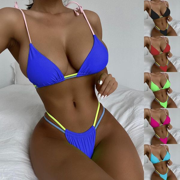 women's swimwear micro thong bathing suits high cut biquini knotted beachwear bikinis swimsuits push up women, White;black
women's swimwear micro thong bathing suits high cut biquini knotted beachwear bikinis swimsuits push up women, White;black