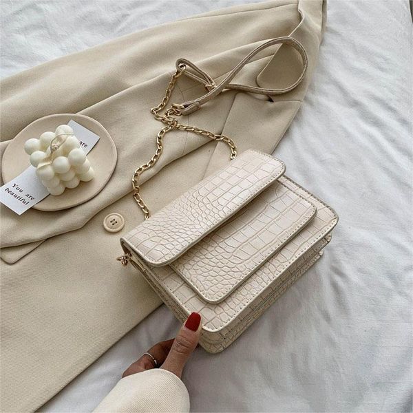 small crocodile pattern pu leather flap bags for women 2021 classic shoulder crossbody handbags chain strap stone texture bolsos
small crocodile pattern pu leather flap bags for women 2021 classic shoulder crossbody handbags chain strap stone texture bolsos