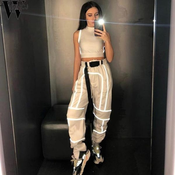 women's pants & capris wyhhcj spring reflective cargo women casual harem 2021 black sweatpants ladies wild belt decoration active wear, Black;white
women's pants & capris wyhhcj spring reflective cargo women casual harem 2021 black sweatpants ladies wild belt decoration active wear, Black;white
