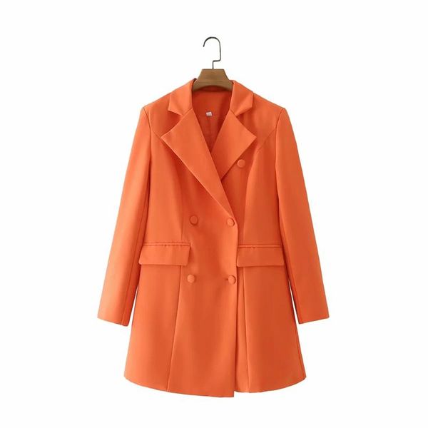 women's suits & blazers dylqfs 2021 women elegant orange long sleeve suit female vintage office lady double breasted blazer casual fash, White;black
women's suits & blazers dylqfs 2021 women elegant orange long sleeve suit female vintage office lady double breasted blazer casual fash, White;black