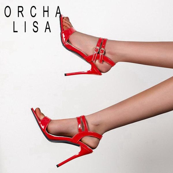 sandals orcha lisa 2021 women open toe 11cm thin heels patent leather buckle concise stylish big size 48 casual a3929, Black
sandals orcha lisa 2021 women open toe 11cm thin heels patent leather buckle concise stylish big size 48 casual a3929, Black