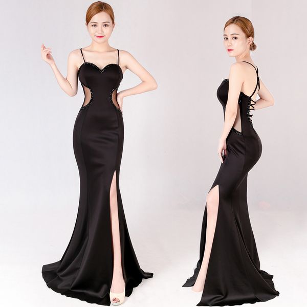 women low chest split suspender perspective wrap performance nightclub party dress backless mermaid dresses ufm5, Black;gray
women low chest split suspender perspective wrap performance nightclub party dress backless mermaid dresses ufm5, Black;gray