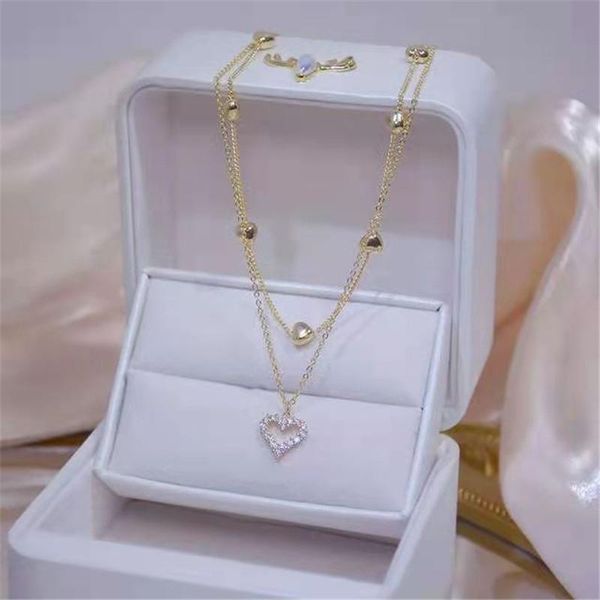 pendant necklaces korean fashion retro temperament necklace double layered love cold wind aesthetic clavicle chain for women, Silver
pendant necklaces korean fashion retro temperament necklace double layered love cold wind aesthetic clavicle chain for women, Silver