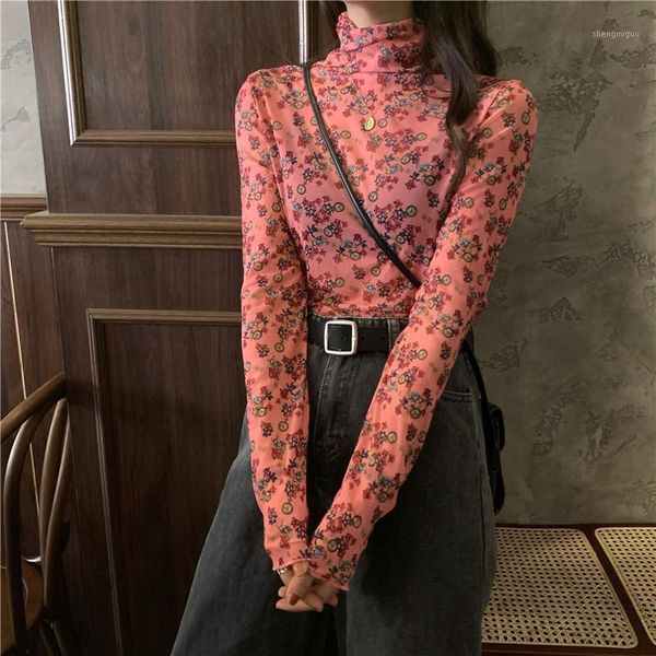 slim fit floral print boho blouse vintage translucent women long sleeve shirt spring autumn sweet turtleneck female women's, White
slim fit floral print boho blouse vintage translucent women long sleeve shirt spring autumn sweet turtleneck female women's, White