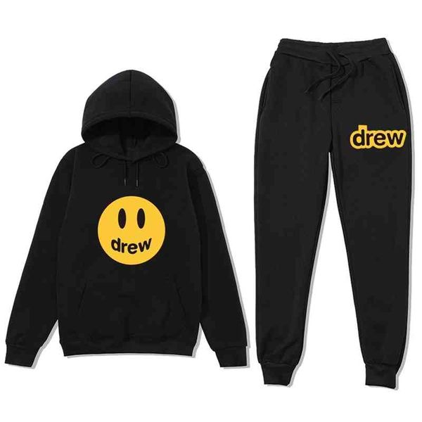 drew justinbieber justin bieber's same smiling face men's hoodie casual pants set, Black
drew justinbieber justin bieber's same smiling face men's hoodie casual pants set, Black