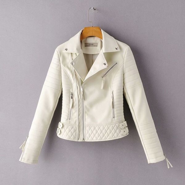 2021 new spring autumn faux leather jacket women slim long sleeve turn down collar short coats woman biker moto jackets he24, Black
2021 new spring autumn faux leather jacket women slim long sleeve turn down collar short coats woman biker moto jackets he24, Black