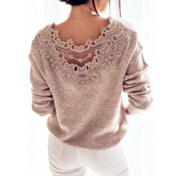 winter women sweater elegant lace backless long sleeve pullover knitted pullover women clothes, White;black
winter women sweater elegant lace backless long sleeve pullover knitted pullover women clothes, White;black