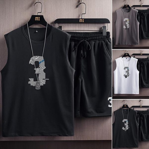 set sleeveless print sweatsuit mens tracksuits sets fashion summer clothing shorts cotton tank top, Gray
set sleeveless print sweatsuit mens tracksuits sets fashion summer clothing shorts cotton tank top, Gray