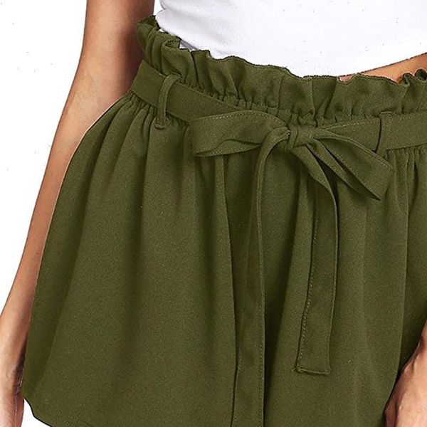 women elegant casual high waist shorts elastic waist summer jersey walking short vintage wide leg szorty damskie, White;black
women elegant casual high waist shorts elastic waist summer jersey walking short vintage wide leg szorty damskie, White;black