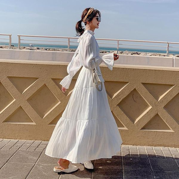 casual dresses fashion tide spring white flare long sleeve stand collar shiny dress for women bak bandage patchwork clothes yg57211, Black;gray
casual dresses fashion tide spring white flare long sleeve stand collar shiny dress for women bak bandage patchwork clothes yg57211, Black;gray