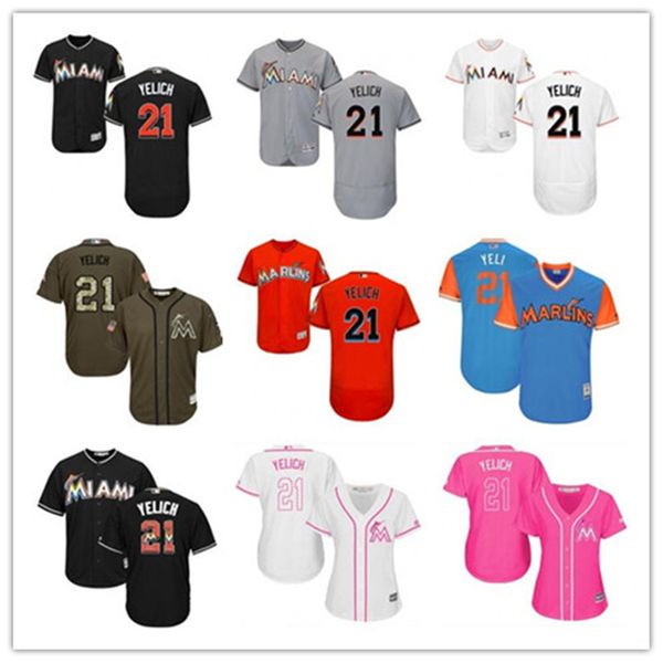 miami baseball jersey men women youth marlin yelley jersey 21 christian yelich baseball wear red white size s-xxl, Blue;black
miami baseball jersey men women youth marlin yelley jersey 21 christian yelich baseball wear red white size s-xxl, Blue;black