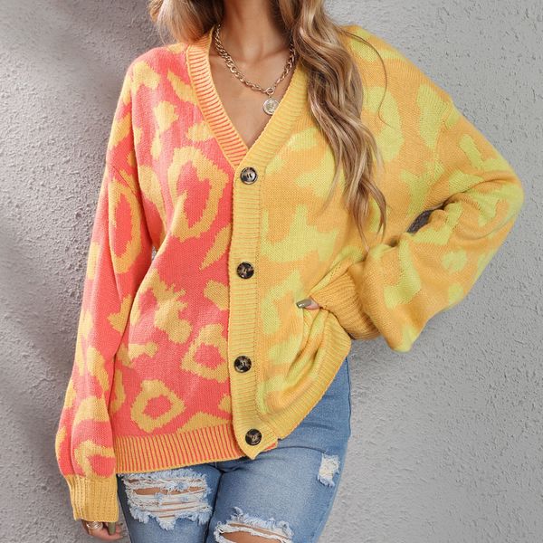2021 autumn and winter new yellow pattern knitted sweater casual all-match women's clothing, White;black
2021 autumn and winter new yellow pattern knitted sweater casual all-match women's clothing, White;black