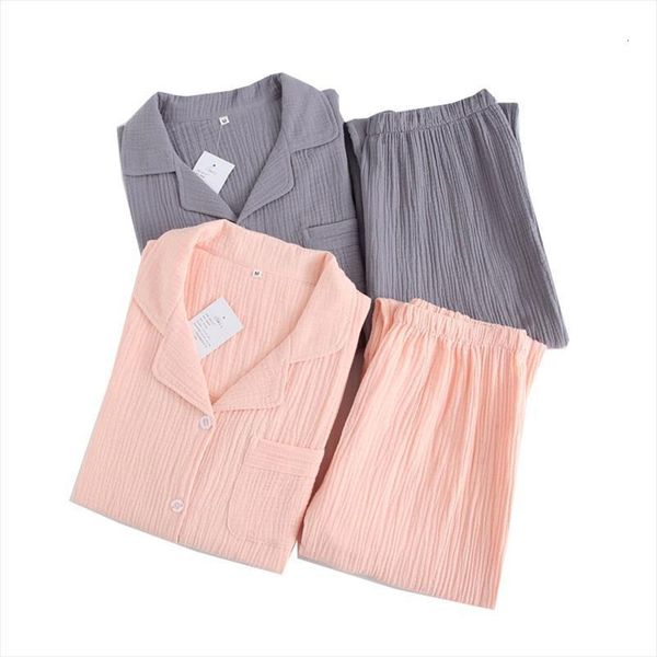 autumn and spring lovers women sleepwear 100% gauze cotton japanese style solid color couples pajamas set full sleeve pants 2pcs, Black;red
autumn and spring lovers women sleepwear 100% gauze cotton japanese style solid color couples pajamas set full sleeve pants 2pcs, Black;red