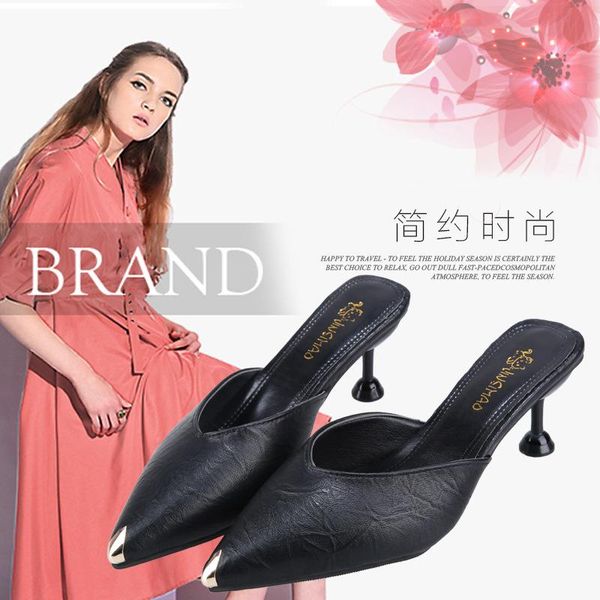 slippers outer wear half 2021 summer fashion stiletto all-match sandals and pointed high heels women, Black
slippers outer wear half 2021 summer fashion stiletto all-match sandals and pointed high heels women, Black