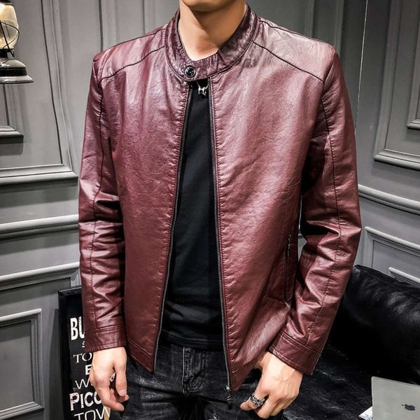 motorcycle men's slim fit in spring and winter korean style fashion stand collar 2019 youth plush leather jacketwinter, Black;brown
motorcycle men's slim fit in spring and winter korean style fashion stand collar 2019 youth plush leather jacketwinter, Black;brown