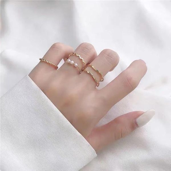 cluster rings ring set temperament fashionable and women's multi-layer twist pearl opening beautiful hand-tail 5pcs, Golden;silver
cluster rings ring set temperament fashionable and women's multi-layer twist pearl opening beautiful hand-tail 5pcs, Golden;silver