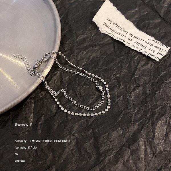 link, chain korean simple multi-layer bracelet all-match stainless steel adjustable couple bangles hip hop rock women's jewelry accesso, Black
link, chain korean simple multi-layer bracelet all-match stainless steel adjustable couple bangles hip hop rock women's jewelry accesso, Black