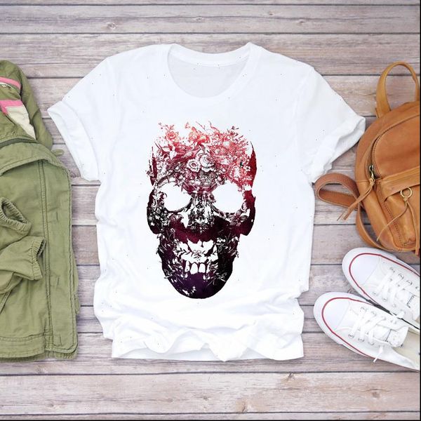 women 2021 skull floral streetwear printing fashion print lady t shirts womens t shirt ladies graphic female tee t shirt, White
women 2021 skull floral streetwear printing fashion print lady t shirts womens t shirt ladies graphic female tee t shirt, White