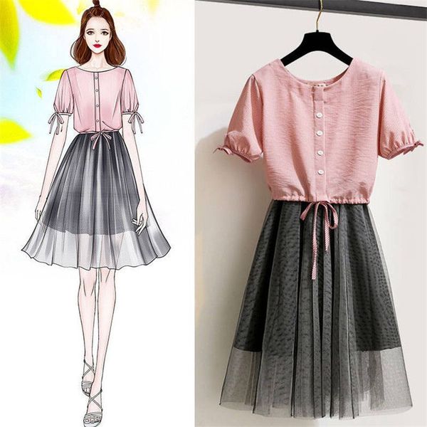 2021 new summer women sweet suits girls single breasted chiffon + mesh sling sets female fashion two piece set clothes f02xxil, Black;gray
2021 new summer women sweet suits girls single breasted chiffon + mesh sling sets female fashion two piece set clothes f02xxil, Black;gray