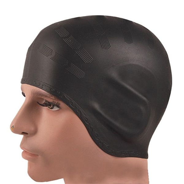 swimming caps silicone waterproof protect ears long hair men women pure color hat adults sports swim pool cap 
swimming caps silicone waterproof protect ears long hair men women pure color hat adults sports swim pool cap