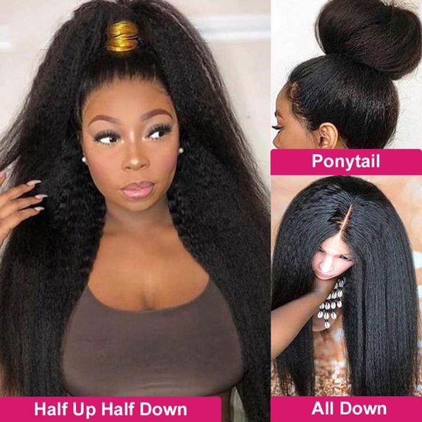 lace wigs natural color kinky straight 180% density 13*6 human hair front wig remy brazilian frontal, Black;brown
lace wigs natural color kinky straight 180% density 13*6 human hair front wig remy brazilian frontal, Black;brown