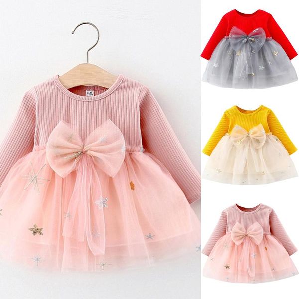 girl's dresses toddler kids baby girls patchwork tulle bowknot knit dress princess clothes, Red;yellow
girl's dresses toddler kids baby girls patchwork tulle bowknot knit dress princess clothes, Red;yellow