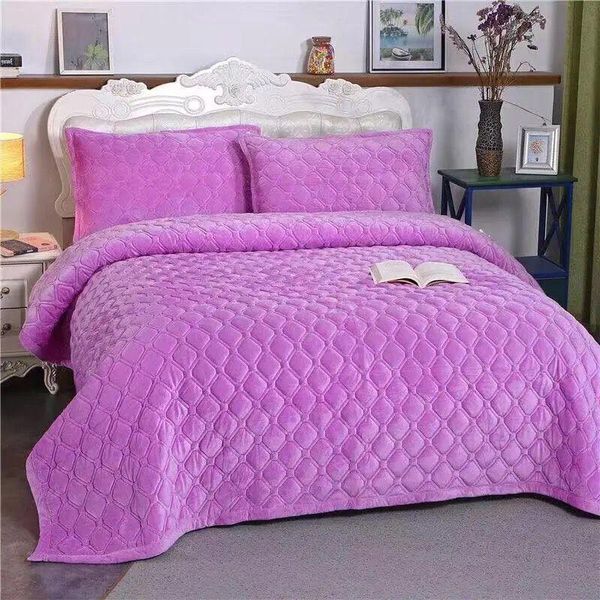3pcs/set crystal fleece blanket sheets to keep warm solid color bed cover flannel blanket double bed winter thickening
3pcs/set crystal fleece blanket sheets to keep warm solid color bed cover flannel blanket double bed winter thickening