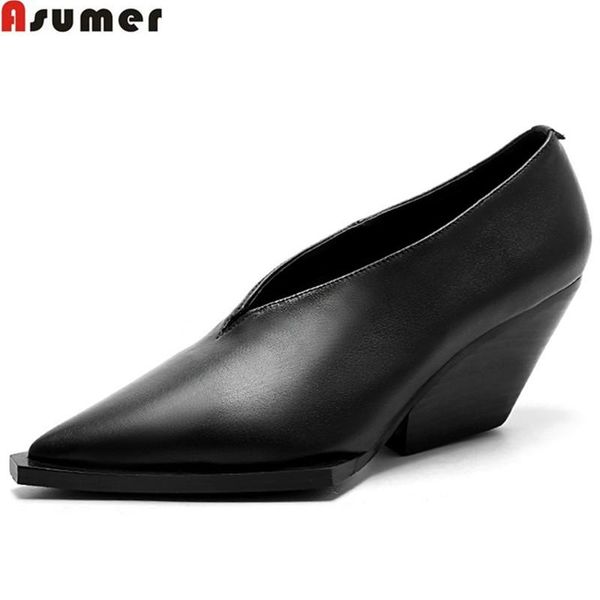 asumer black white fashion spring autumn shoes woman pointed toe wedges shoes women natural genuine leather high heels
asumer black white fashion spring autumn shoes woman pointed toe wedges shoes women natural genuine leather high heels