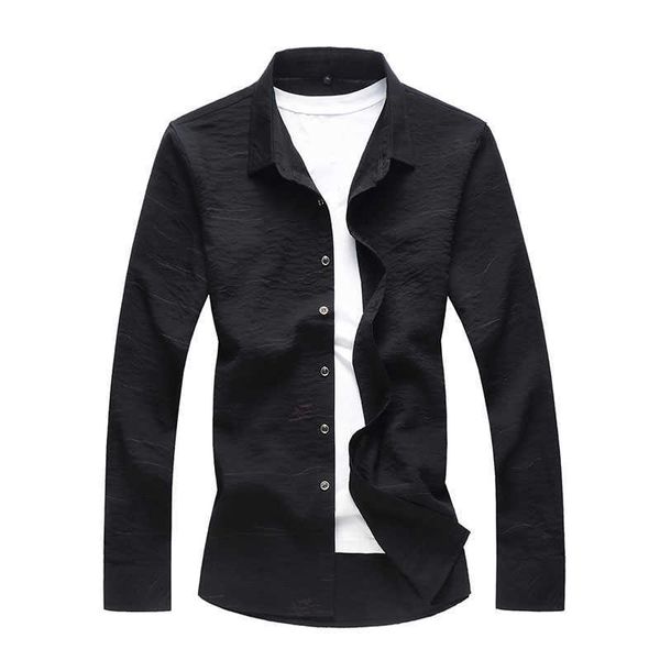 men autumn fashion casual long sleeved shirt cotton male social shirts brand men clothing soft comfortable big size 5xl 6xl 210528, White;black
men autumn fashion casual long sleeved shirt cotton male social shirts brand men clothing soft comfortable big size 5xl 6xl 210528, White;black