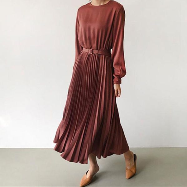 casual dresses wavsiyie runway dress women 2021 spring autumn pleated female chic o neck loose korean a-line midi belt sashes, Black;gray
casual dresses wavsiyie runway dress women 2021 spring autumn pleated female chic o neck loose korean a-line midi belt sashes, Black;gray
