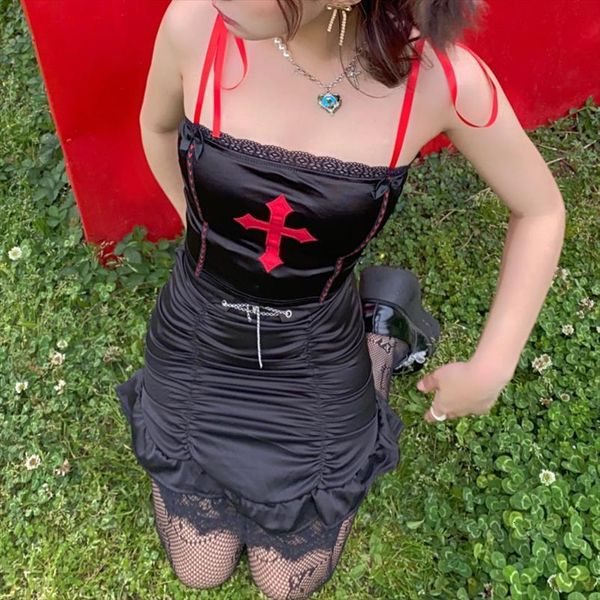 cross print gothic clothes womens camis y2k black grunge harajuku lace up corset streetwear backless summer crop women, White
cross print gothic clothes womens camis y2k black grunge harajuku lace up corset streetwear backless summer crop women, White