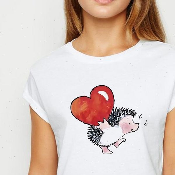 new t shirt female hedgehog love tshirt popular spring summer simple tee shirt aesthetics graphic vestidos round neck t shirts, White
new t shirt female hedgehog love tshirt popular spring summer simple tee shirt aesthetics graphic vestidos round neck t shirts, White