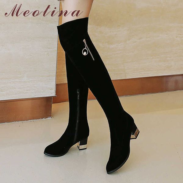 meotina winter thigh high boots women slim thick high heel over the knee boots zip round toe shoes female autumn size 33-43 210608, Black
meotina winter thigh high boots women slim thick high heel over the knee boots zip round toe shoes female autumn size 33-43 210608, Black