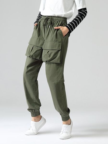 women's pants & capris toyouth streetwear cargo casual big pockets women autumn solid drawstring elastic waist female trousers, Black;white
women's pants & capris toyouth streetwear cargo casual big pockets women autumn solid drawstring elastic waist female trousers, Black;white