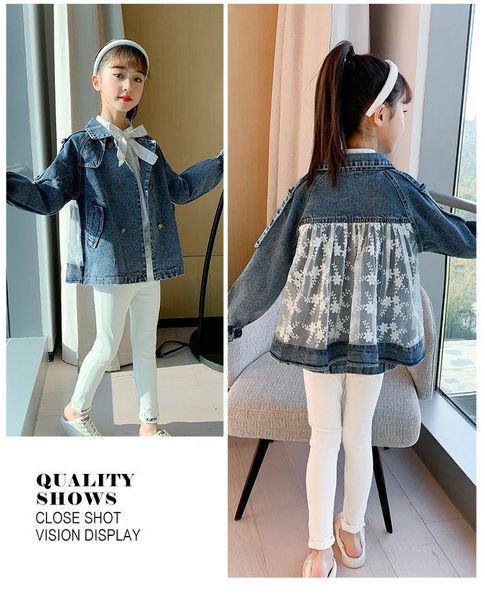 teen clothes girls denim jacket new fashion children's lace coat windbreaker jacket for teenager denim kids outwear 4 11y, Blue;gray
teen clothes girls denim jacket new fashion children's lace coat windbreaker jacket for teenager denim kids outwear 4 11y, Blue;gray