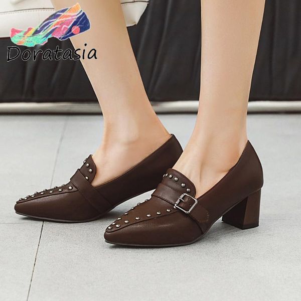 dress shoes doratasia pointed toe pumps arrival spring retro rivet women 2021 high hoof heels woman, Black
dress shoes doratasia pointed toe pumps arrival spring retro rivet women 2021 high hoof heels woman, Black